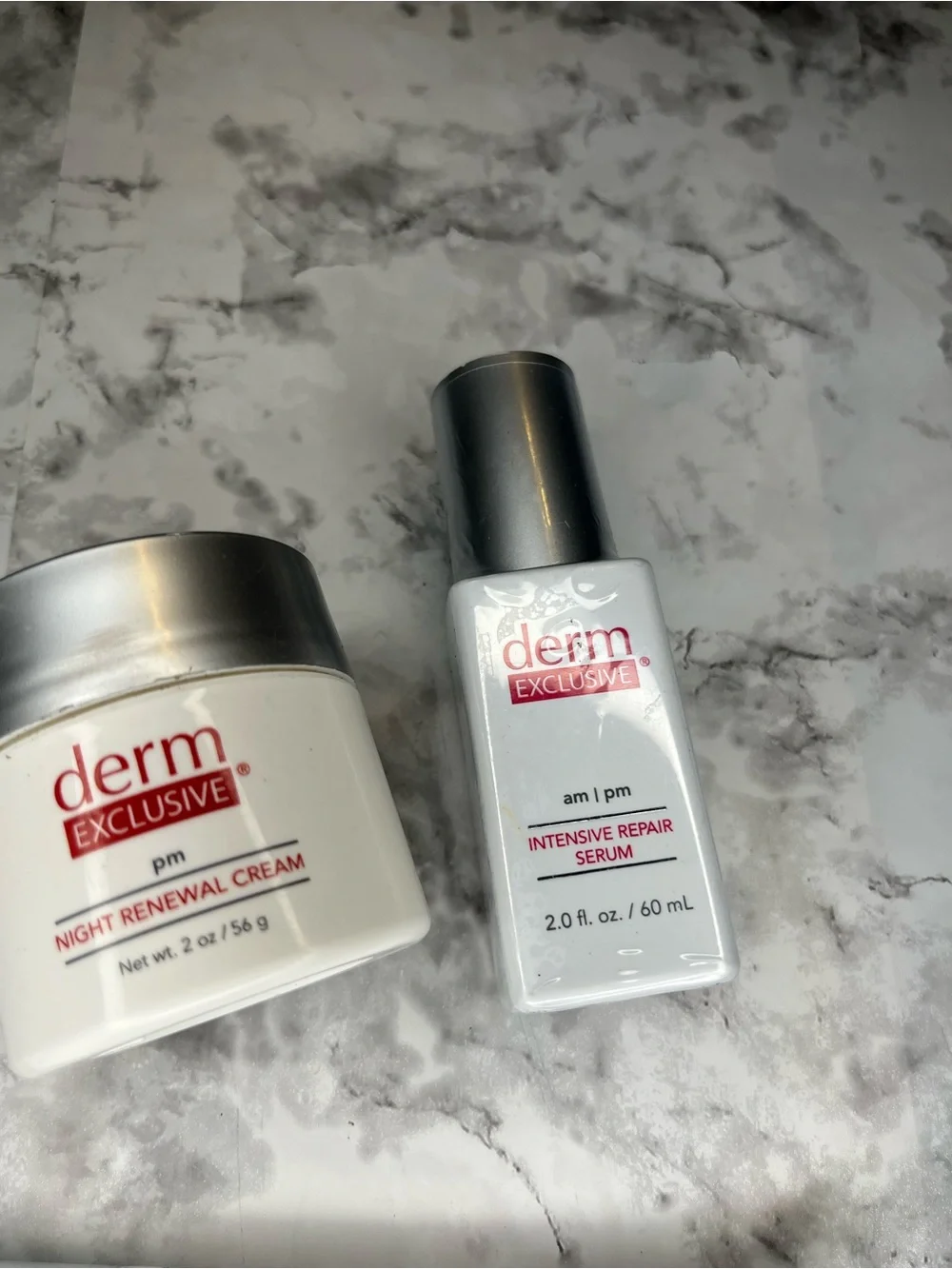 Derm Exclusive Bundle Intensive Repair serum & discontinued rare wrinkle filler